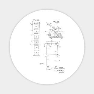 Manufacture for use of labels for bottles Vintage Patent Hand Drawing Magnet